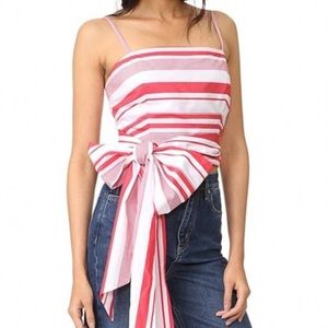 Mark D. Sikes MDS Striped Wrap Crop Top